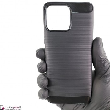 Carbon guminis dėklas - juodas (Huawei Honor X8) Carbon guminis dėklas - juodas (Huawei Honor X8)